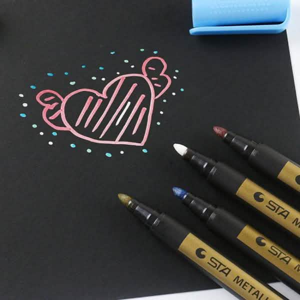 10-Piece: Metallic Paint Marker Pen Permanent Art & Craft Supplies - DailySale