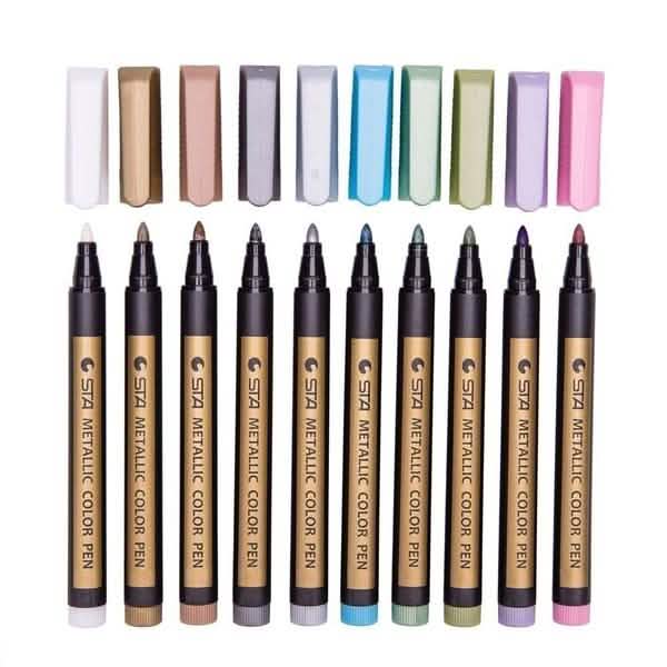 10-Piece: Metallic Paint Marker Pen Permanent Art & Craft Supplies - DailySale
