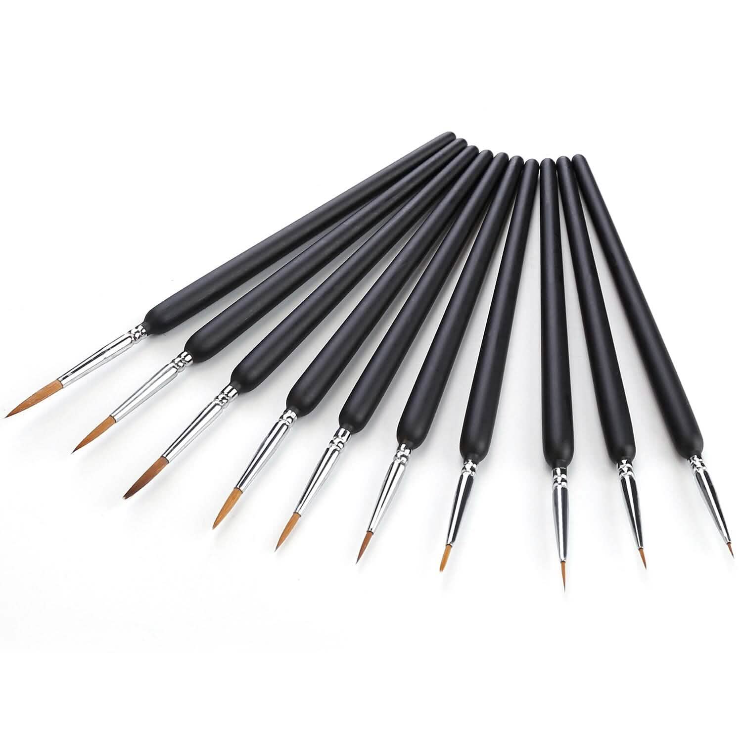 10-Piece: Miniature Detail Paint Brush Set Arts & Crafts - DailySale