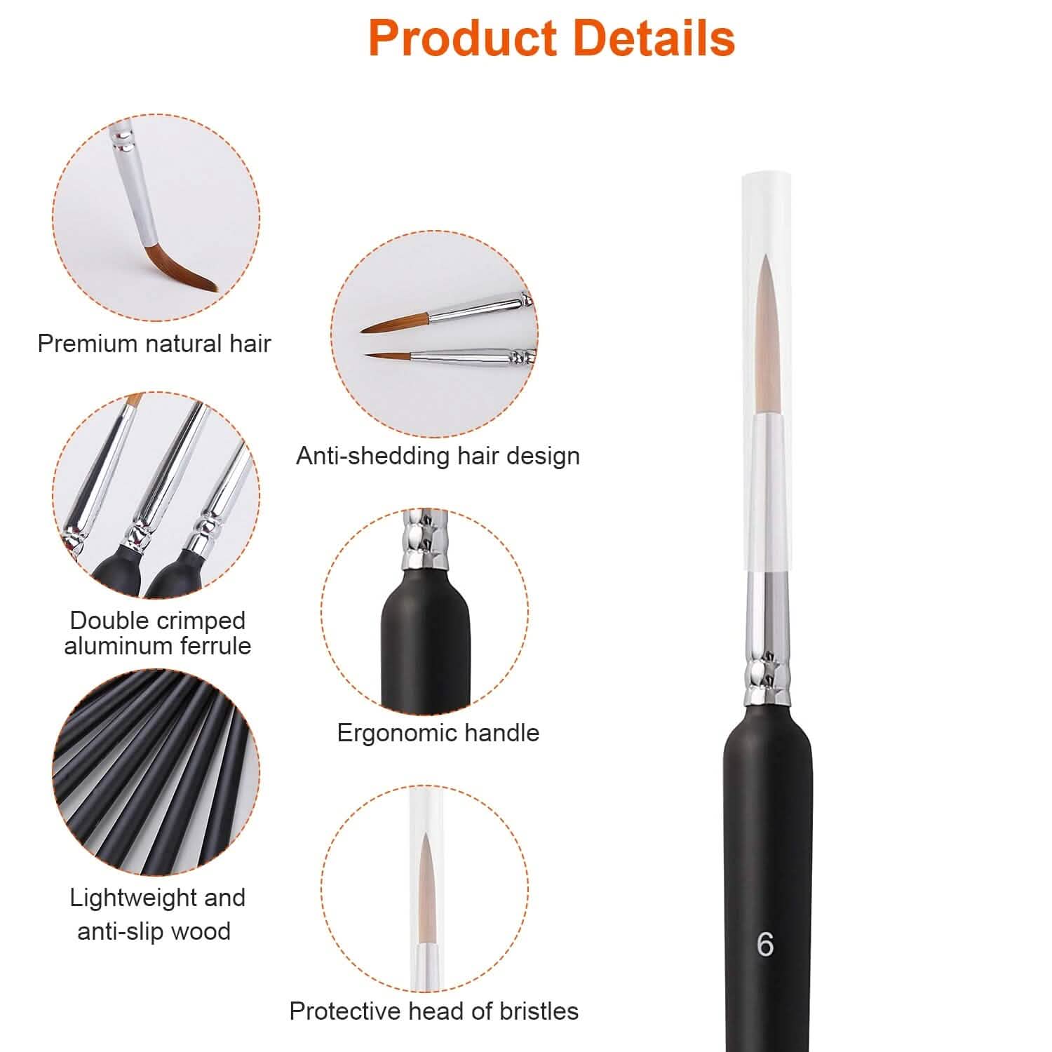 10-Piece: Miniature Detail Paint Brush Set Arts & Crafts - DailySale