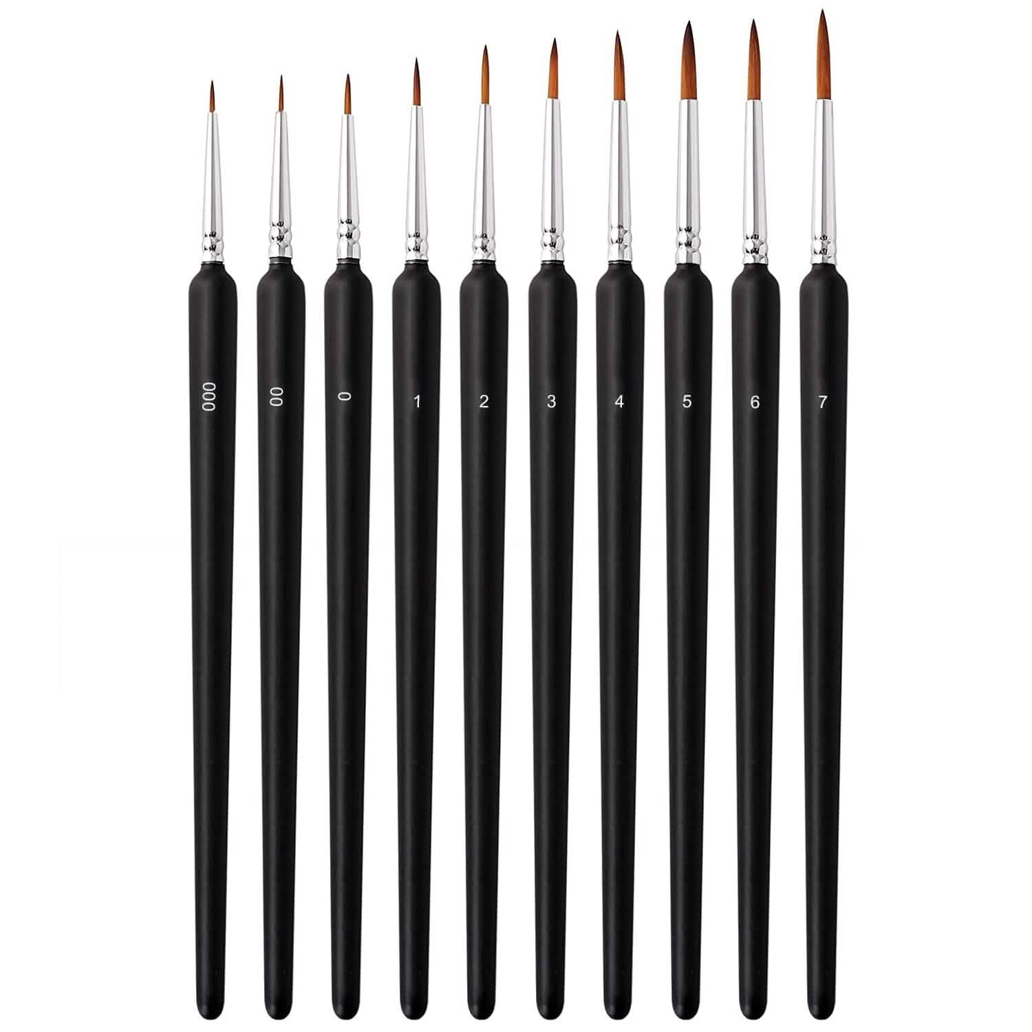10-Piece: Miniature Detail Paint Brush Set Arts & Crafts - DailySale