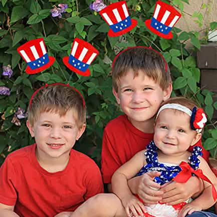 10-Piece: Patriotic Head Boppers Headband Holiday Decor & Apparel - DailySale