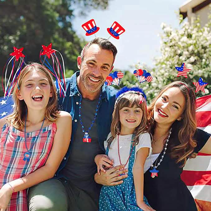 10-Piece: Patriotic Head Boppers Headband Holiday Decor & Apparel - DailySale