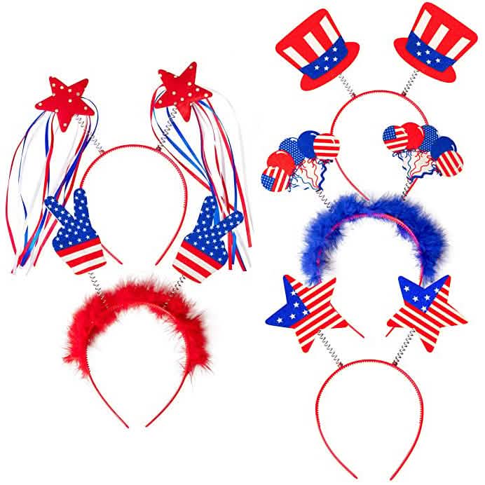 10-Piece: Patriotic Head Boppers Headband Holiday Decor & Apparel - DailySale