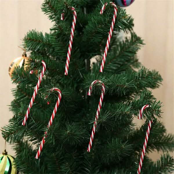 10-Piece: Plastic Candy Cane Ornaments Holiday Decor & Apparel - DailySale