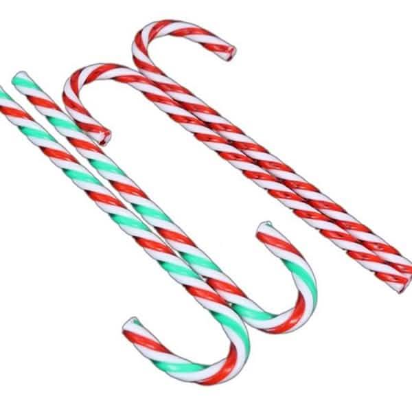 10-Piece: Plastic Candy Cane Ornaments Holiday Decor & Apparel - DailySale