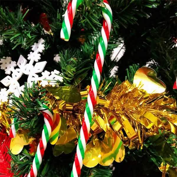 10-Piece: Plastic Candy Cane Ornaments Holiday Decor & Apparel - DailySale