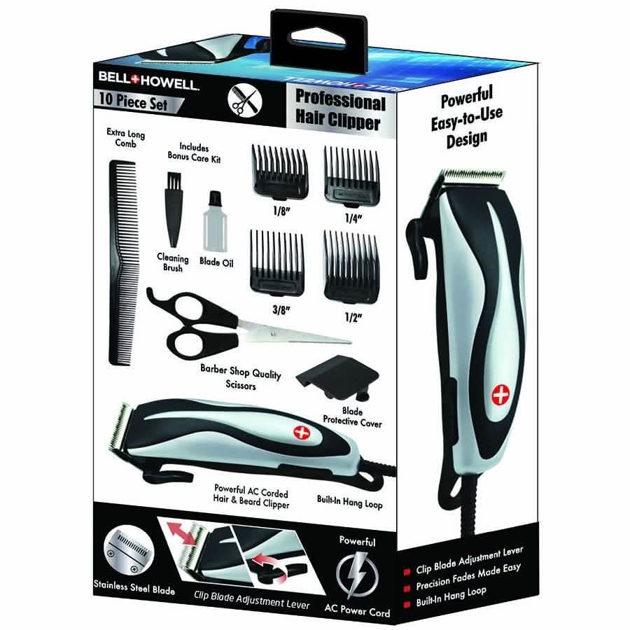 10-Piece Set: Bell Howell Professional Hair Clipper Beauty & Personal Care - DailySale