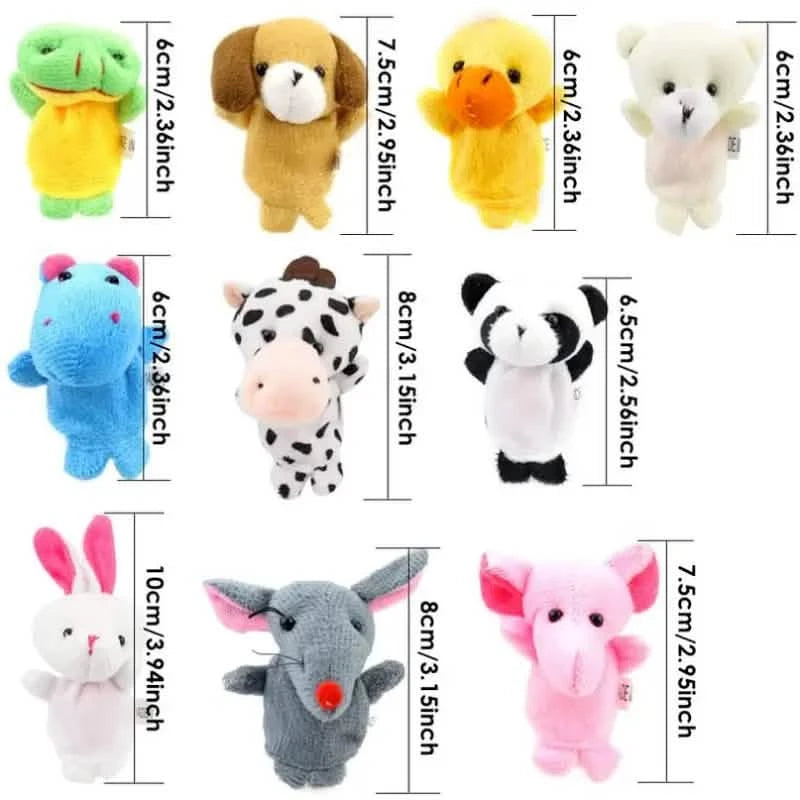 10-Piece Set: Cute Finger Puppets Baby Mini Plush Toys Toys & Games - DailySale