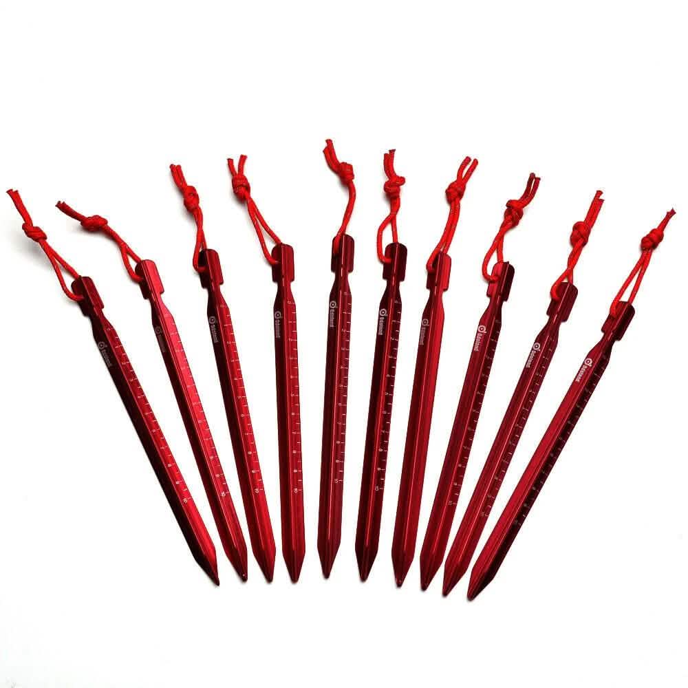 10-Pieces: Camping Superior Aluminum Tent Stake Carabiner Set Sports & Outdoors - DailySale