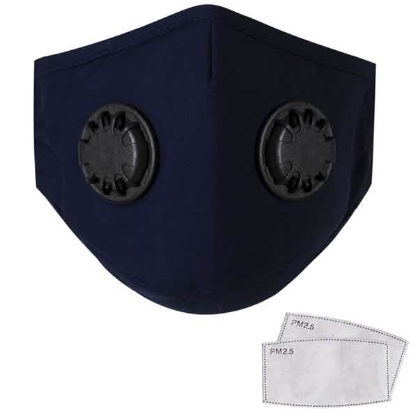 10-Pieces: Double Breathing Valve PM 2.5 Mask Respirator Face Masks & PPE Blue - DailySale