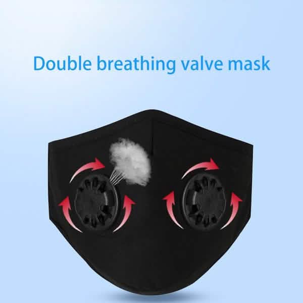 10-Pieces: Double Breathing Valve PM 2.5 Mask Respirator Face Masks & PPE - DailySale