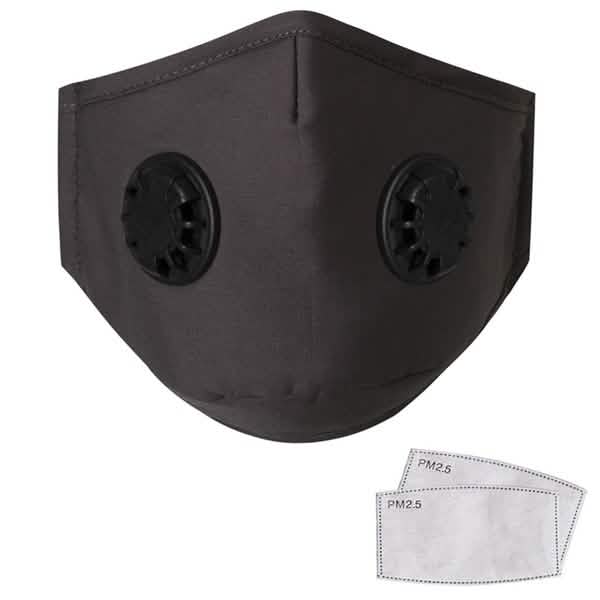 10-Pieces: Double Breathing Valve PM 2.5 Mask Respirator Face Masks & PPE Gray - DailySale