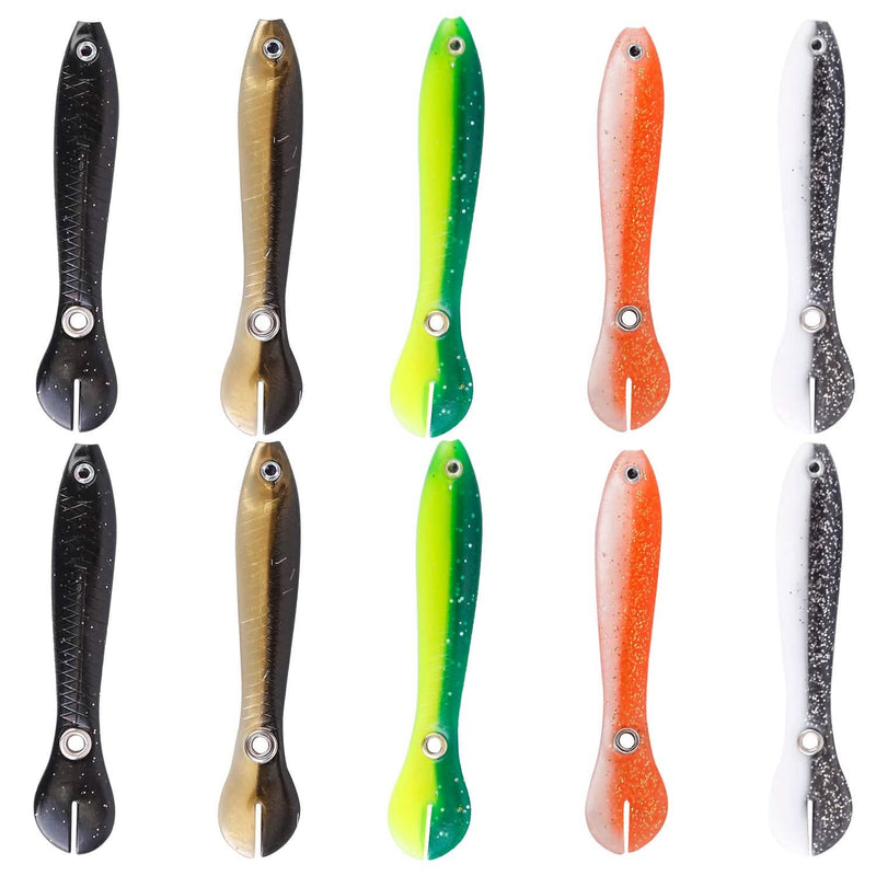 10-Pieces: Realistic Bass Loach Swimming Lure Sports & Outdoors - DailySale