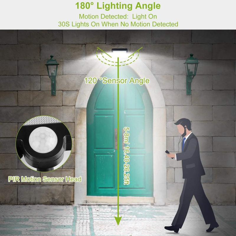 100 LED Solar Powered Wall Lights Outdoor Lighting & Decor - DailySale