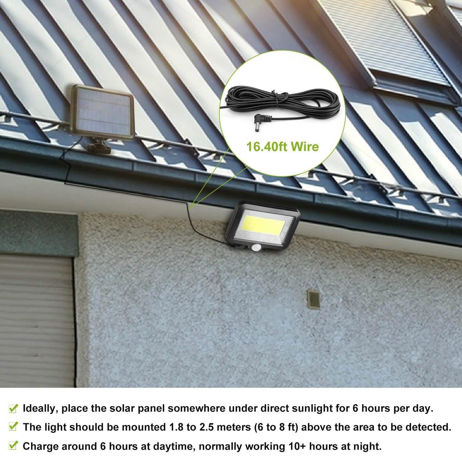 100 LED Solar Powered Wall Lights Outdoor Lighting & Decor - DailySale