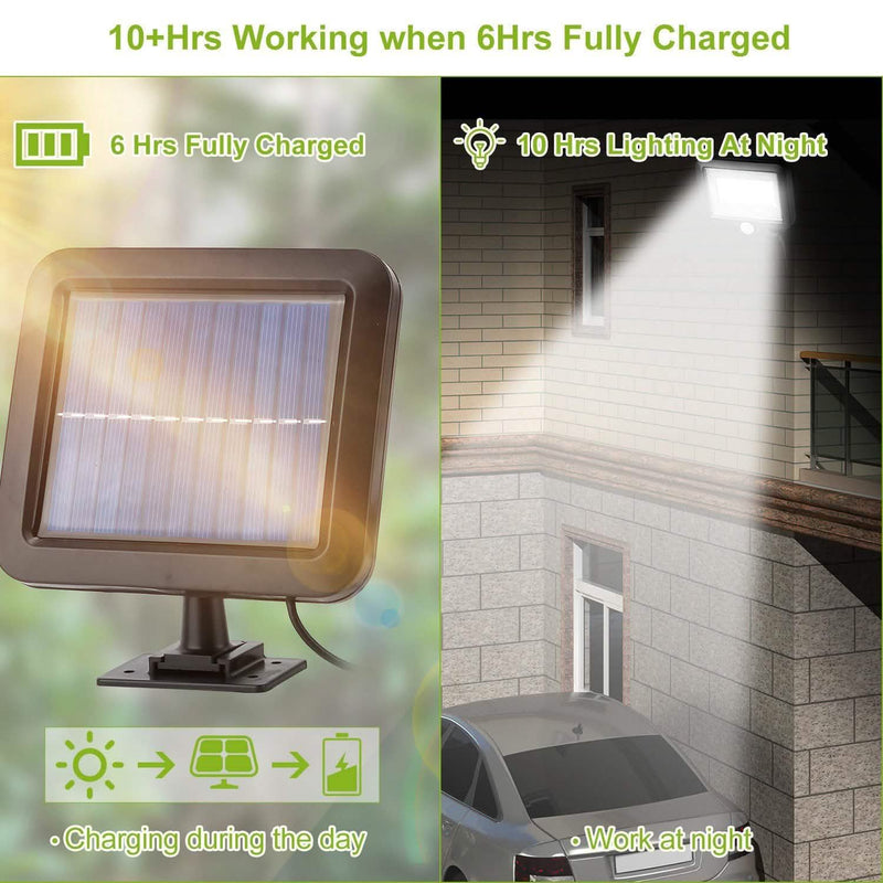 100 LED Solar Powered Wall Lights Outdoor Lighting & Decor - DailySale