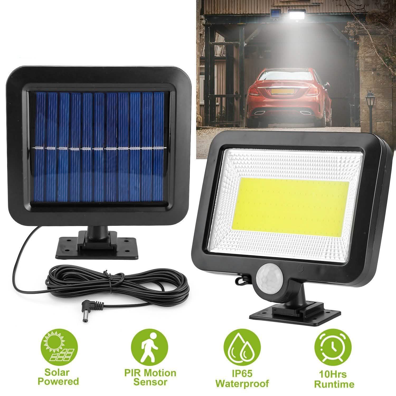 100 LED Solar Powered Wall Lights Outdoor Lighting & Decor - DailySale