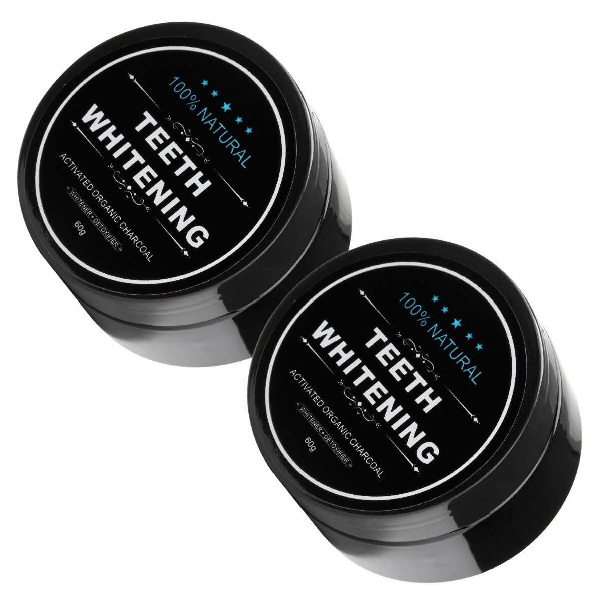100% Natural Charcoal Teeth Whitening Powder Beauty & Personal Care 2 Pack - DailySale