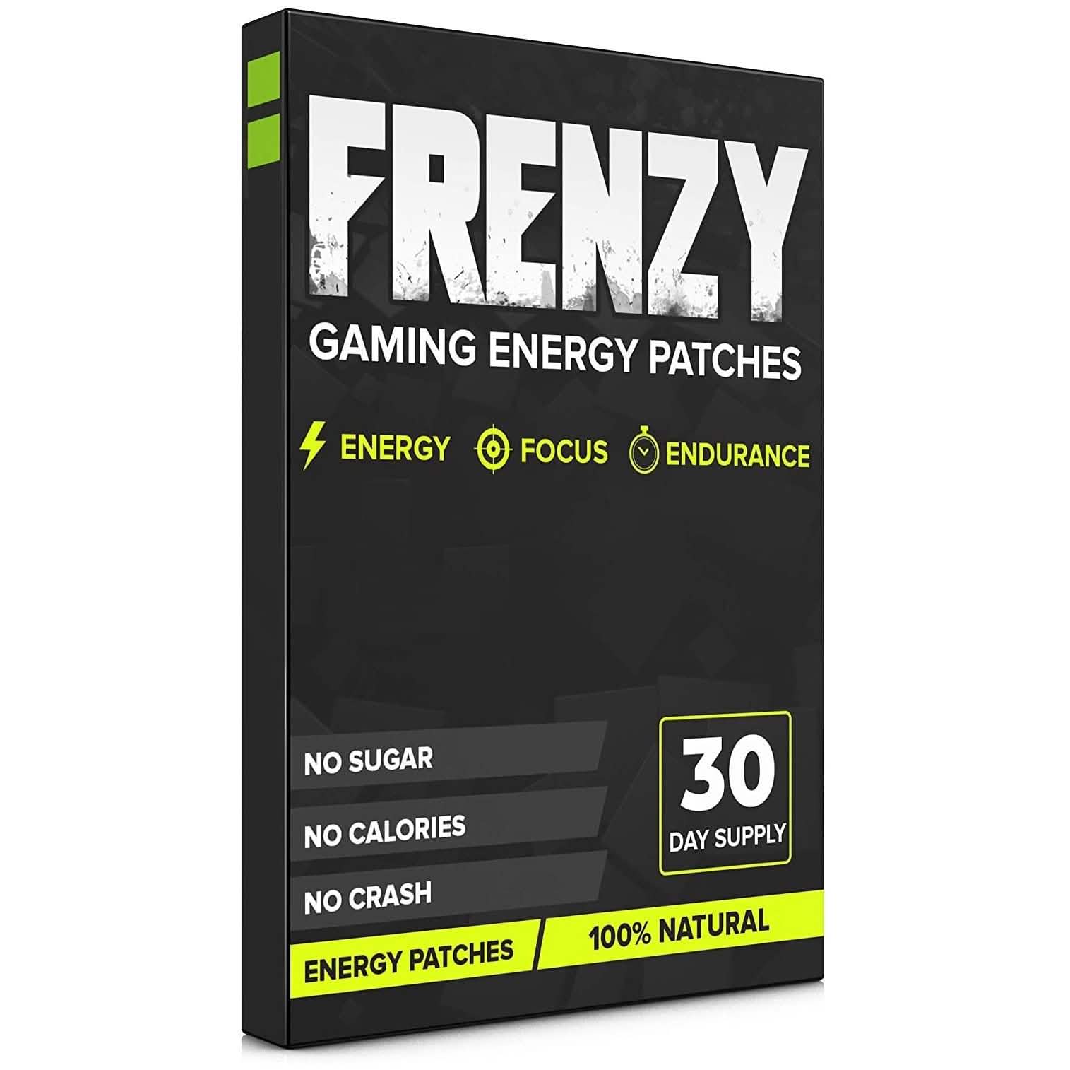 100% Natural Frenzy Gaming Energy Patches Wellness - DailySale