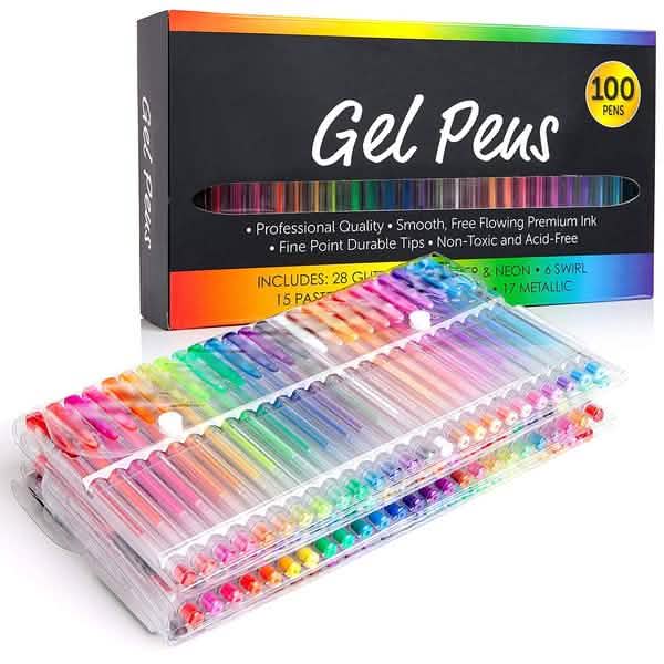 100-Pack: Colored Gel Pens Set Everything Else - DailySale