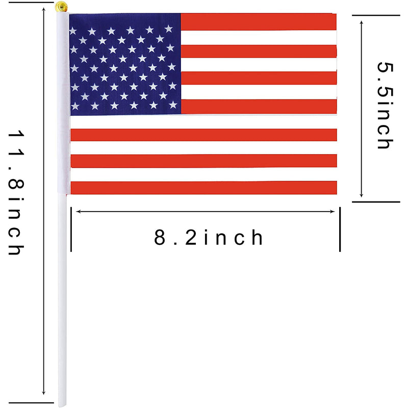 100-Pack: Handheld Small Miniature American Flag Holiday Decor & Apparel - DailySale