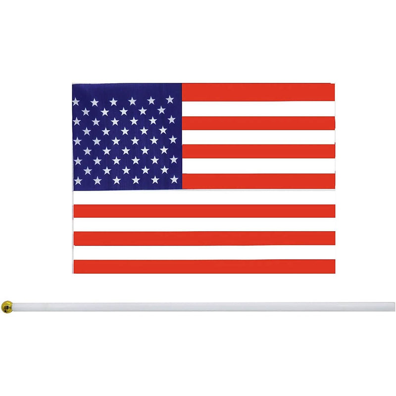 100-Pack: Handheld Small Miniature American Flag Holiday Decor & Apparel - DailySale