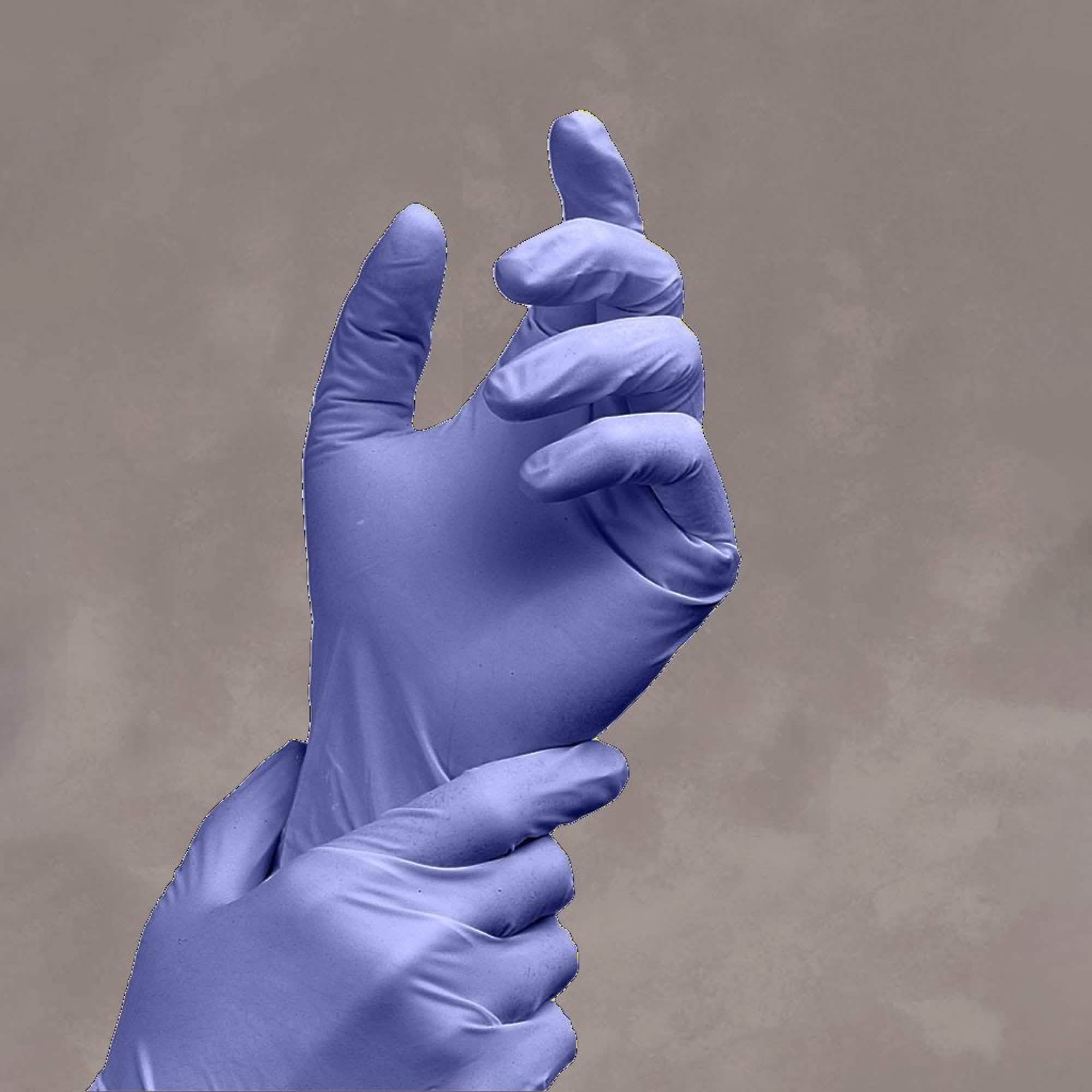 100-Pack: Nitrile Powder Free Violet Medium Gloves Face Masks & PPE - DailySale