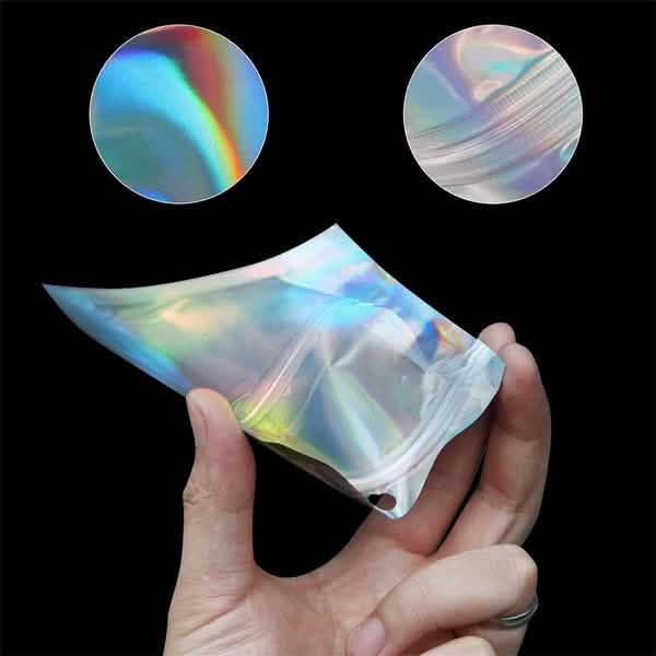 100-Pack: Resealable Holographic Foil Bags Kitchen Storage - DailySale