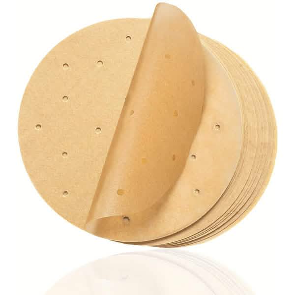 100-Piece: Air Fryer Parchment Paper Kitchen Tools & Gadgets Brown Round - DailySale