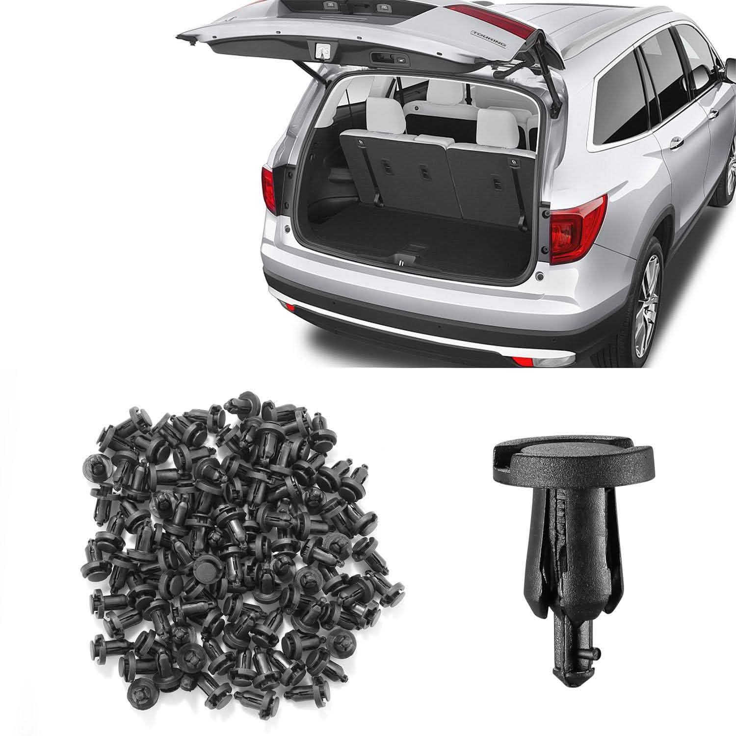 100-Pieces: 10mm Bumper Clip Fastener Rivets Automotive - DailySale