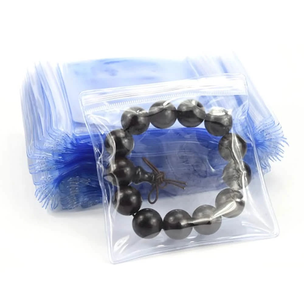 100-Pieces: Transparent PVC Plastic Storage Sealed Jewelry Bag Closet & Storage - DailySale