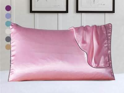 100% Silk Pillow Cover With Trim Linen & Bedding - DailySale