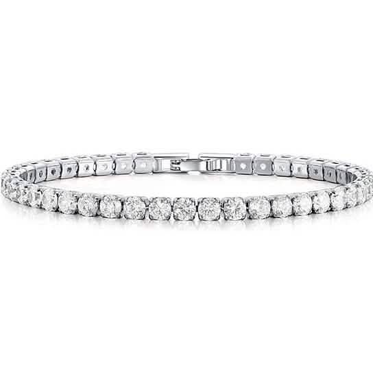 10.00 CTTW Round Cut Tennis Bracelet Bracelets White Gold - DailySale
