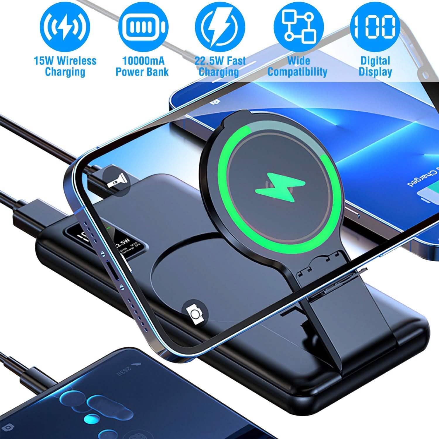 1000 mAh Wireless Foldable Power Bank Mobile Accessories - DailySale