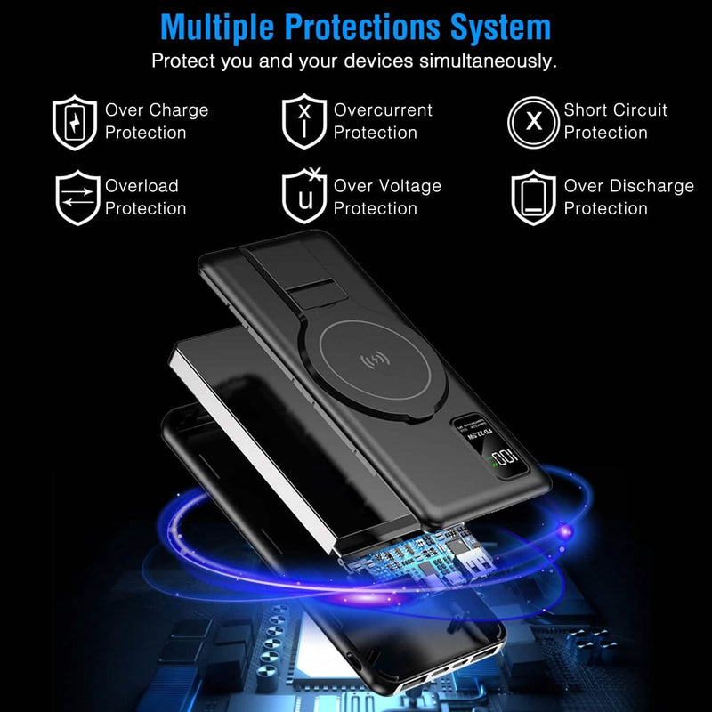 1000 mAh Wireless Foldable Power Bank Mobile Accessories - DailySale