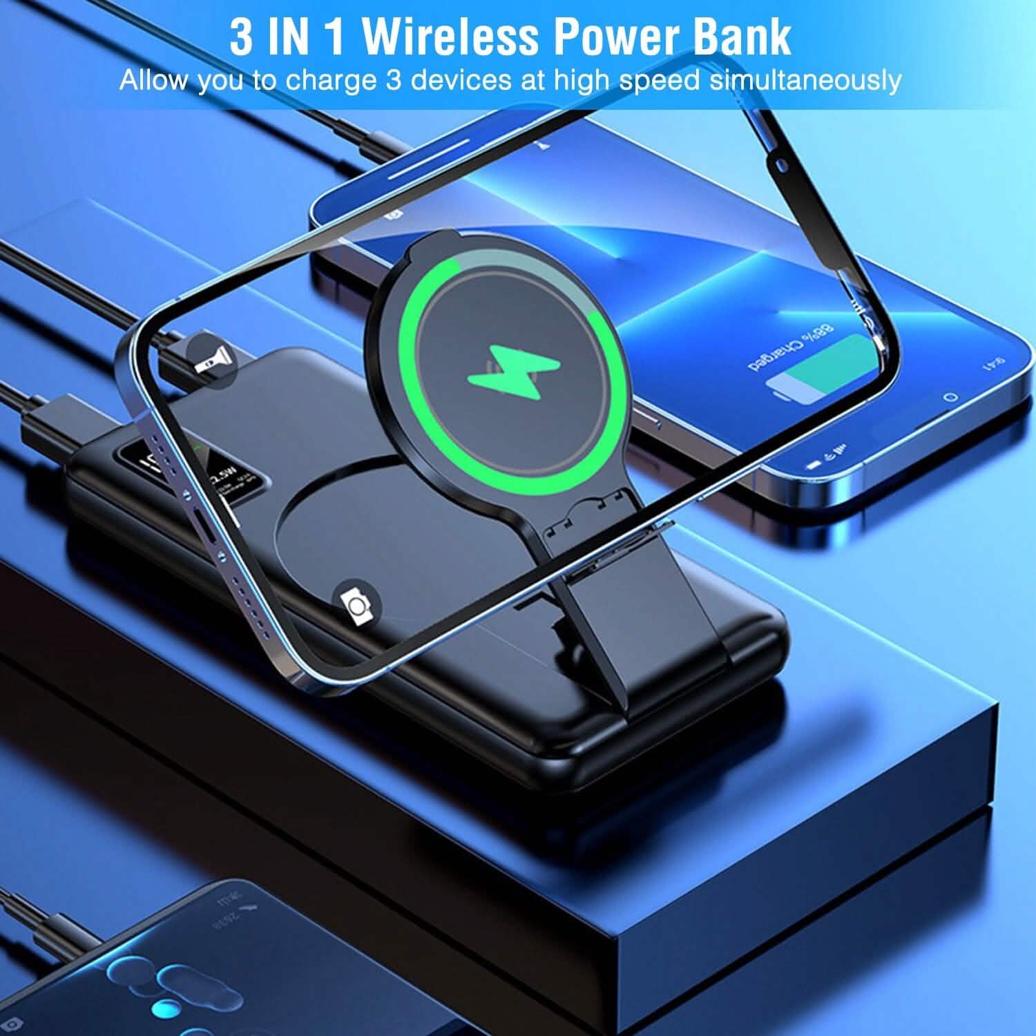 1000 mAh Wireless Foldable Power Bank Mobile Accessories - DailySale
