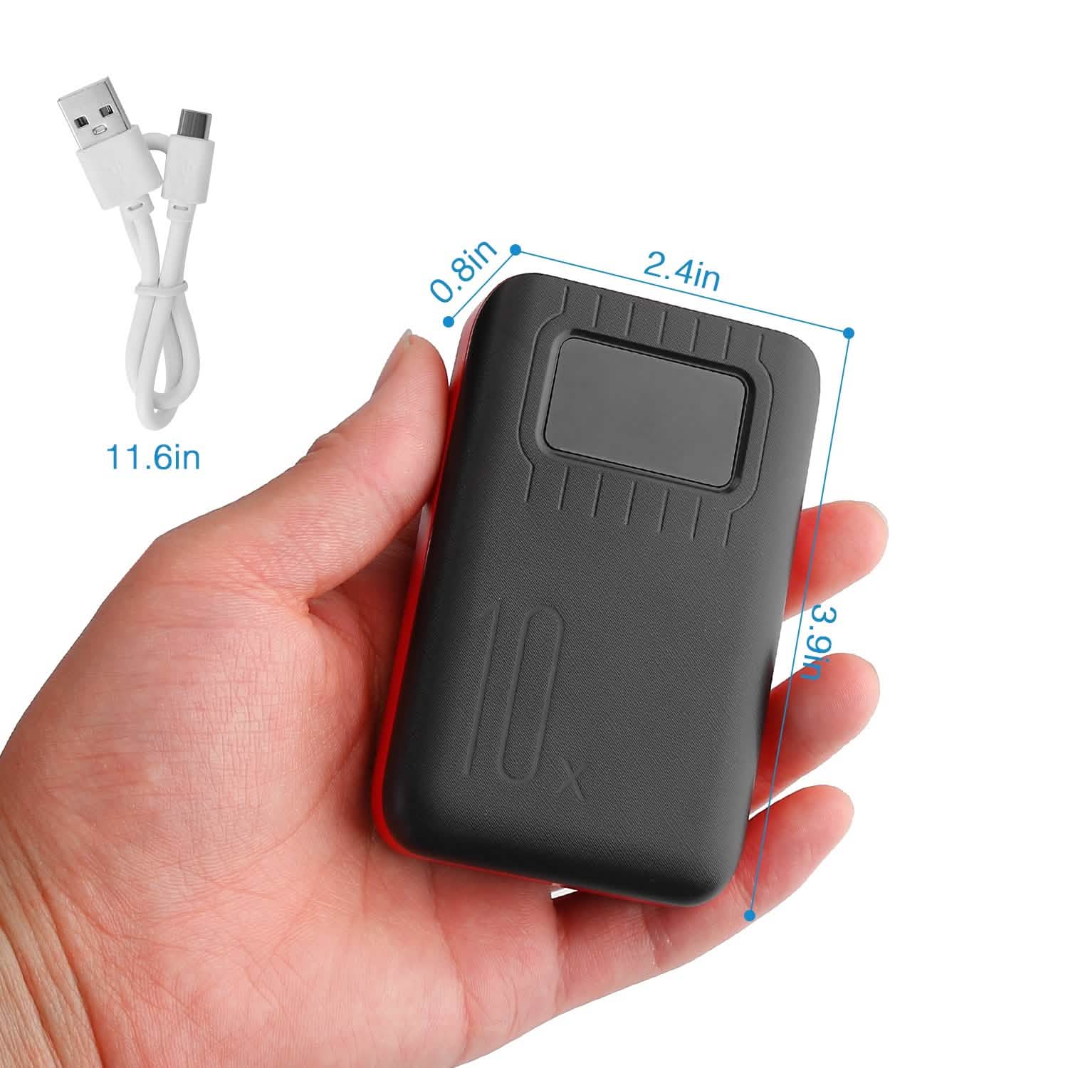 10000 mAh Portable Powerbank Dual USB Charger Port with LCD Display Mobile Accessories - DailySale