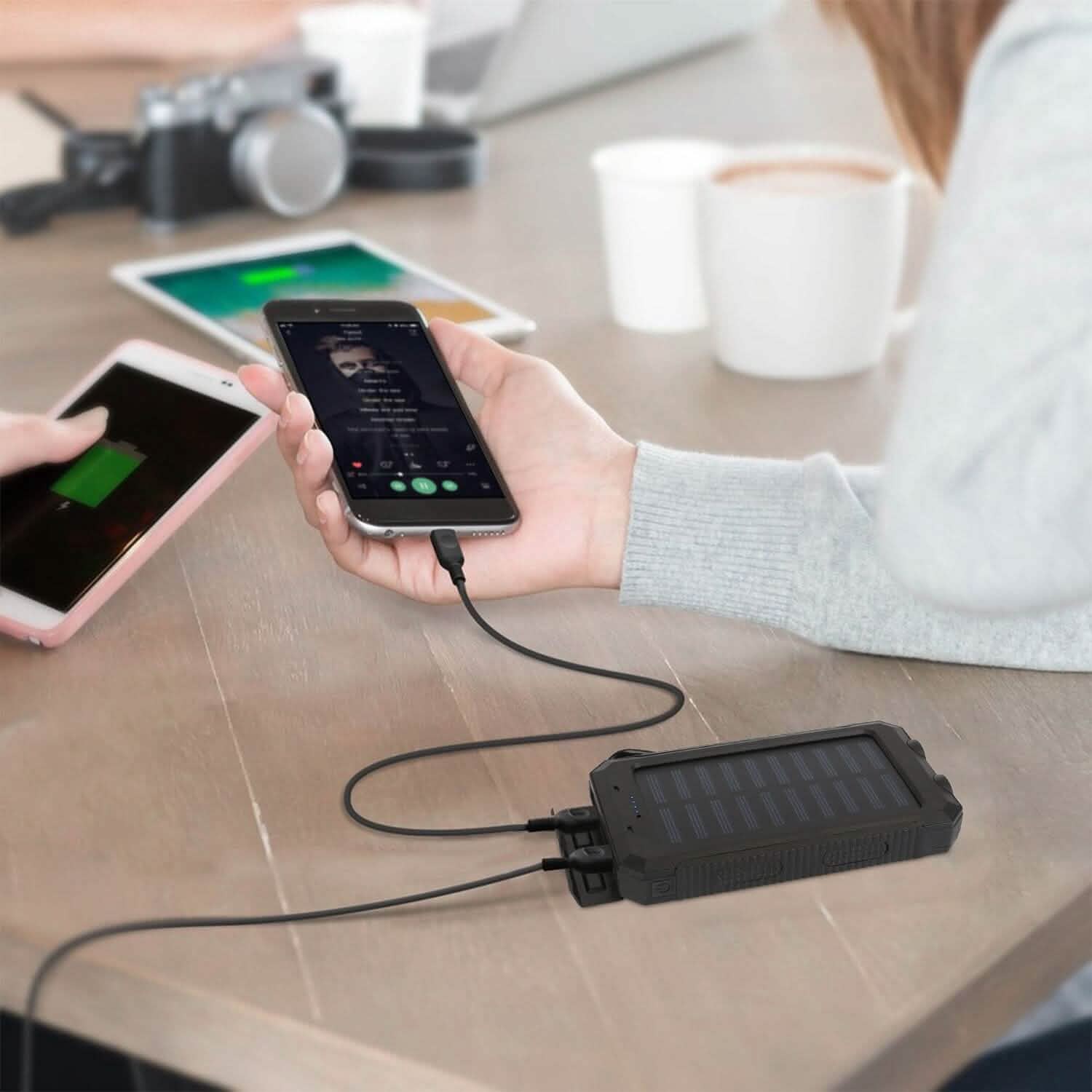 10000mAh Solar Power Bank External Battery Pack Mobile Accessories - DailySale
