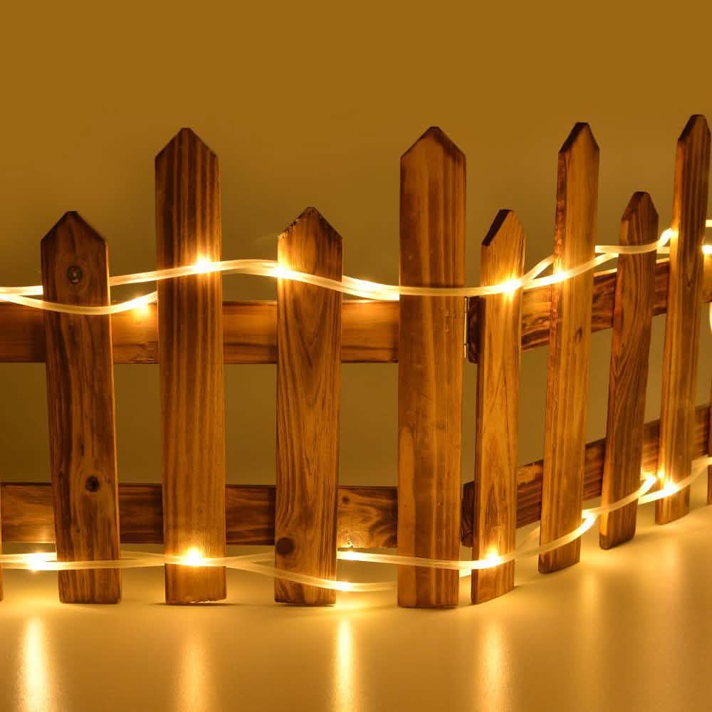 100LED Solar Power Fairy String Rope Light - Warm White Garden & Patio - DailySale