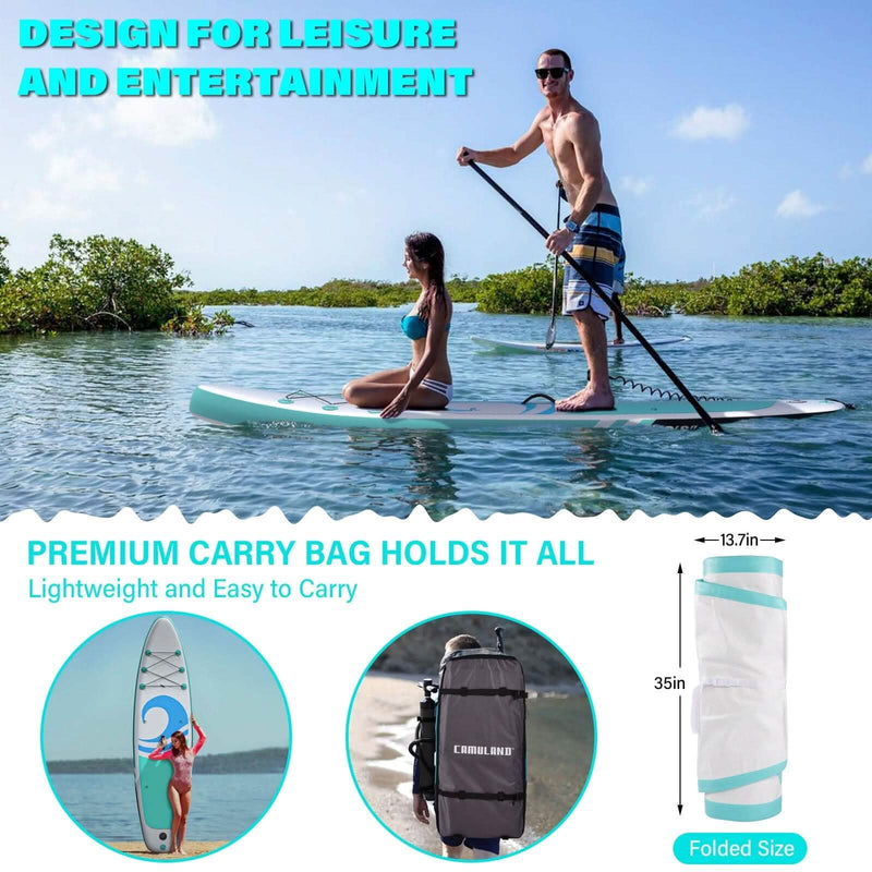 10’6” x 32”x 6” Paddle Boards for Adults with Premium SUP Accessories and Backpack Sports & Outdoors - DailySale