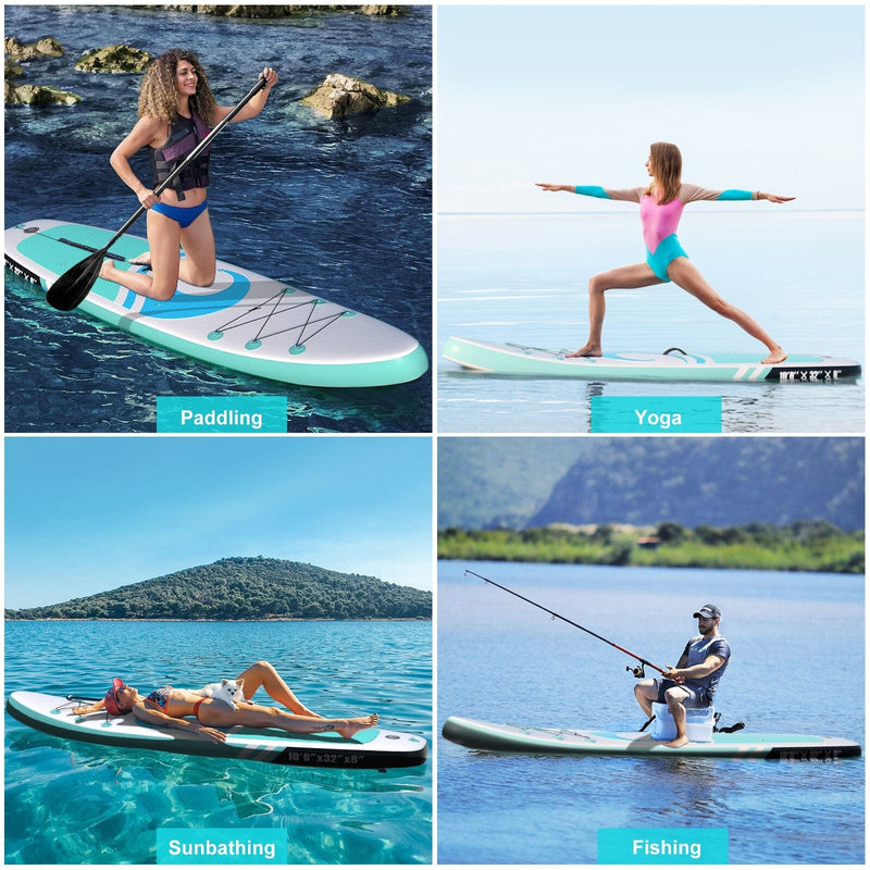 10’6” x 32”x 6” Paddle Boards for Adults with Premium SUP Accessories and Backpack Sports & Outdoors - DailySale