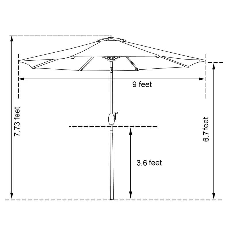 106.3-Inch Outdoor Patio Umbrella Garden & Patio - DailySale
