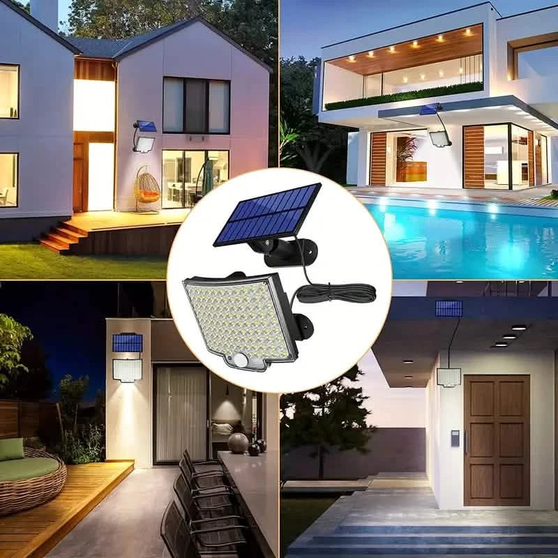 106LED Super Bright Motion Sensor Solar Power LED Garden Wall Light Outdoor Lighting - DailySale