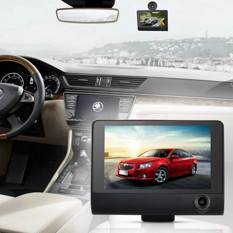 1080P 4" Dual Lens HD Car DVR Rearview Video Dash Cam Recorder Camera G-sensor Automotive - DailySale