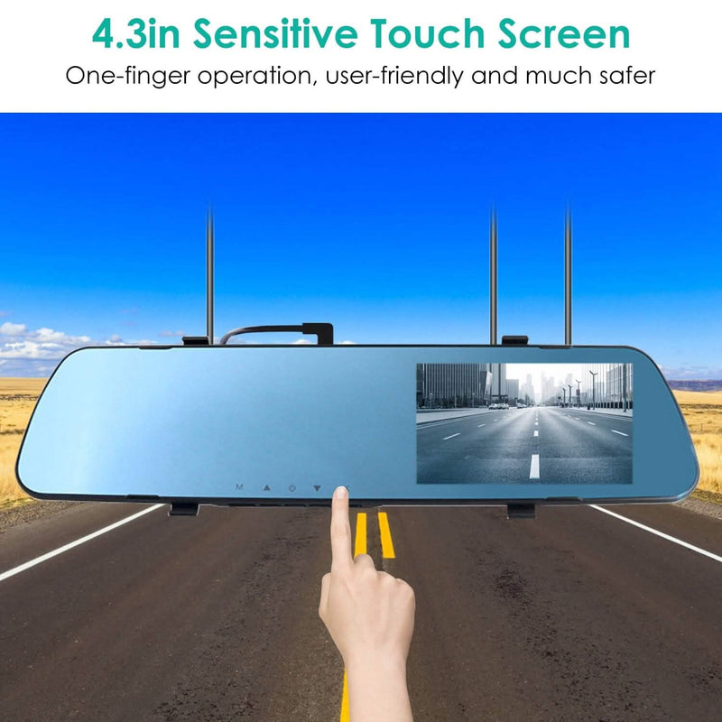 1080P Car DVR 4.3inches Dash Cam with 140° Angle Loop Recording Automotive - DailySale