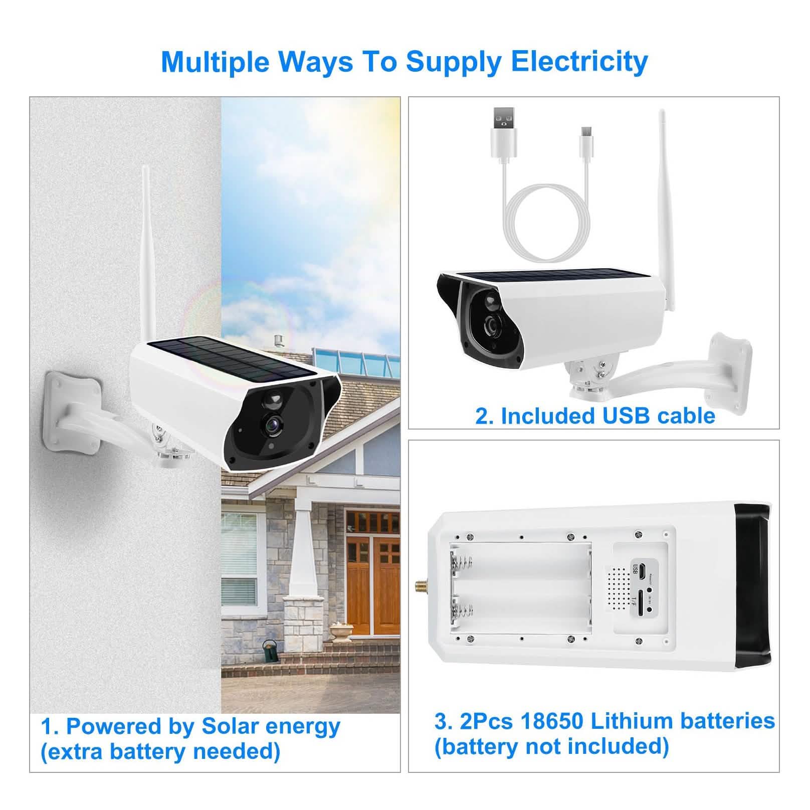 1080P Solar Powered Wifi IP Camera Smart Home & Security - DailySale