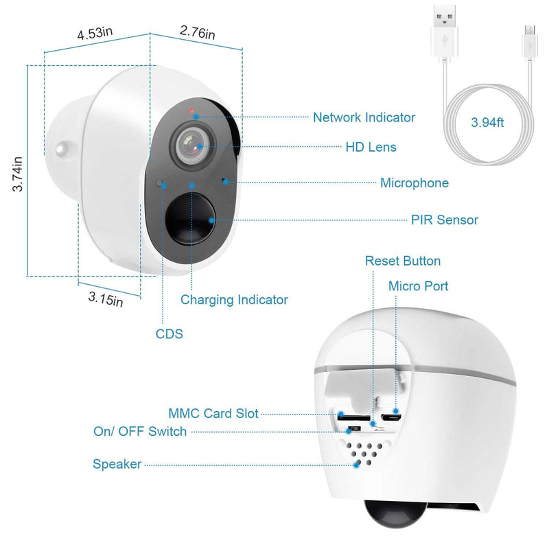 1080P WiFi IP Camera PIR Motion Detection Camcorder Smart Home & Security - DailySale