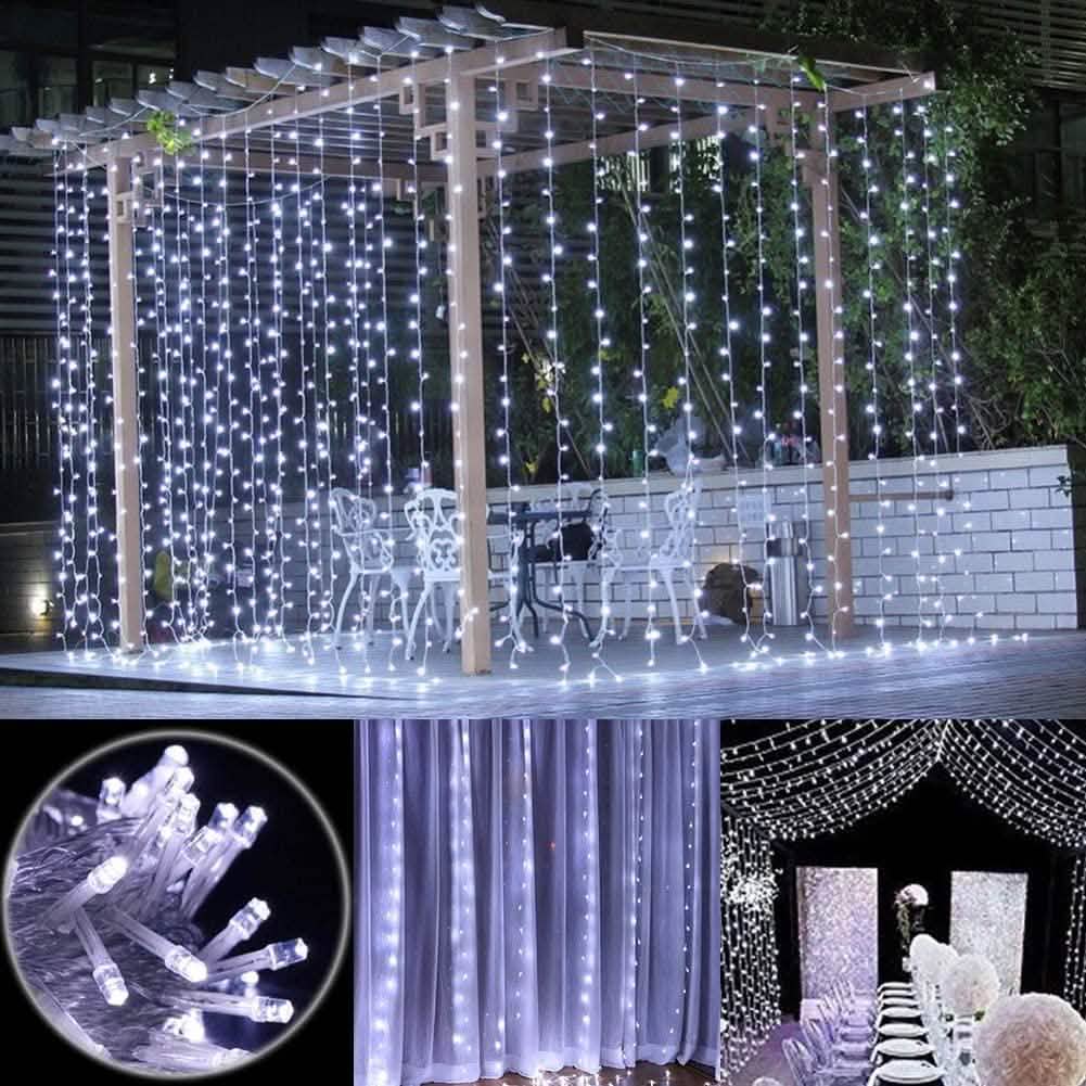 10Ft 300 LED Cool White Window Curtain String Light Lighting & Decor - DailySale