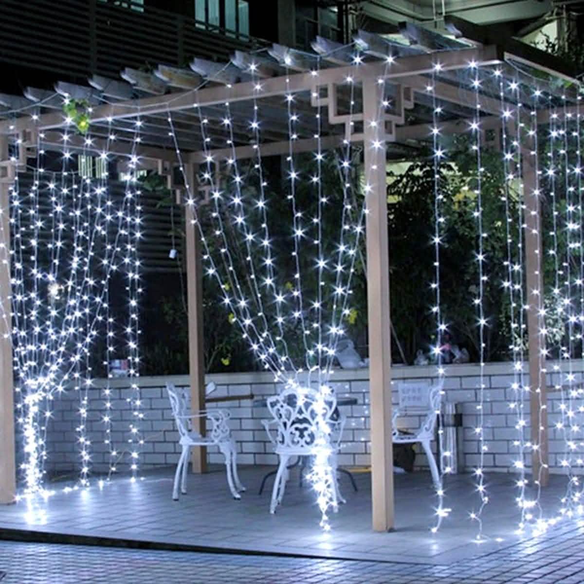 10Ft 300 LED Cool White Window Curtain String Light Lighting & Decor - DailySale